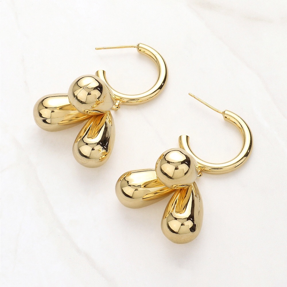 Chunky Gold Dangle Statement Earrings